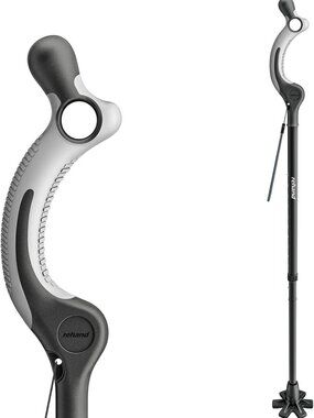 Adjustable Walking Cane for Seniors - Ergonomic Grip, 10 Height Settings, 350lbs